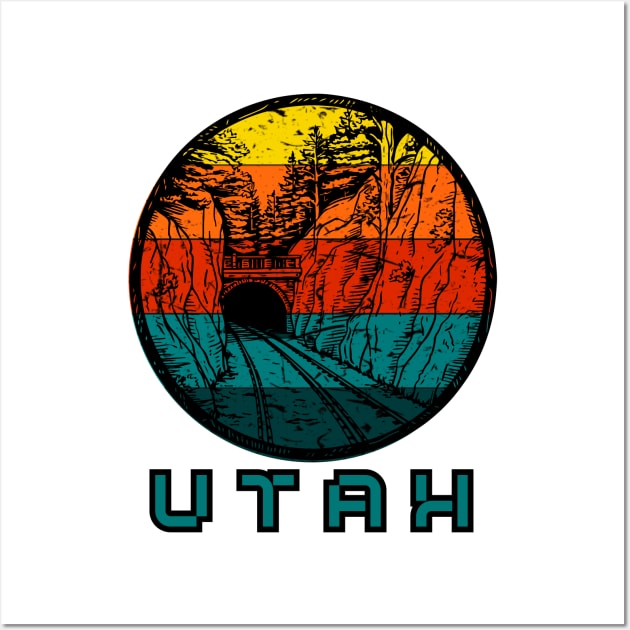 Utah in retro style Wall Art by Dress Wild